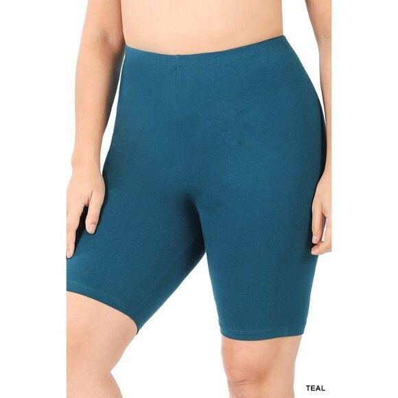 Zenana Plus Size  Cotton Bike Shorts‎ Size 3X Butter Orange Stretchy Comfy Fit - Picture 5 of 5